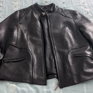 Calvin Klein Women's Black Leather Jacket